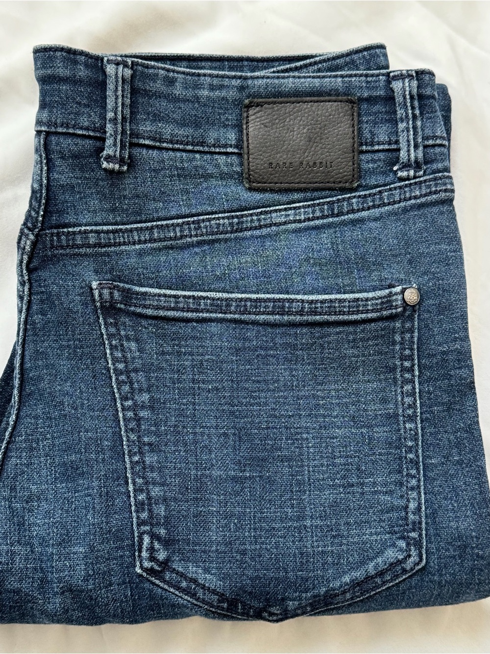 Men's Dark Blue Slim Straight Jeans